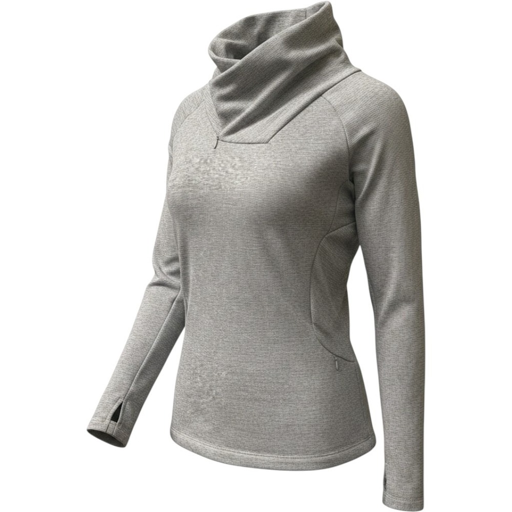 Mondetta Performance Cowl Neck Active Top Grey‎ Space Dye Thumbhole XS RN88201
